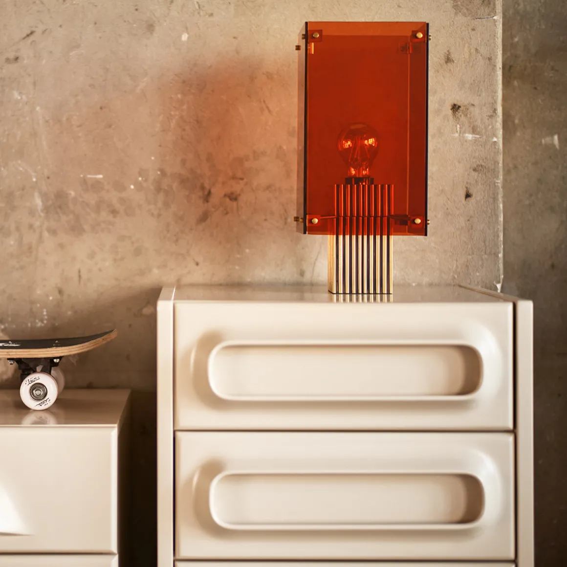 Lampe de table Corner - h 35,5cm - Orange