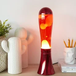 Lampe Lava Magma Rouge u0026 Aluminium