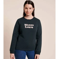 Le Sweat Maman Louve - Charbon