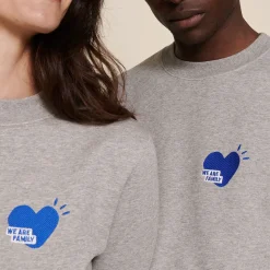 Le Sweat We Are Family Femme - Gris