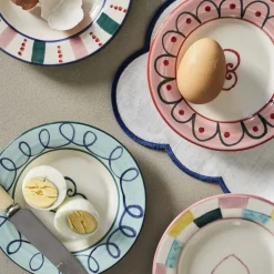 Lot de 4 Assiettes à pain / Dessous-de-verre Heart - Multi - Ø 15 cm