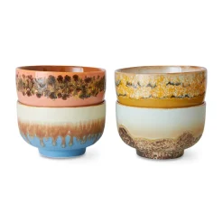 Lot de 4 Bols à Nouilles Seabreeze 70s - ø 13,5 cm