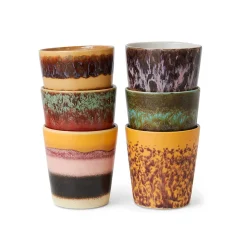 Lot de 6 Tasses à Café Valley 70's - Ø 7,5 cm
