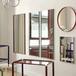 Miroir Arcs Rond - Ø 60 cm - Rouge