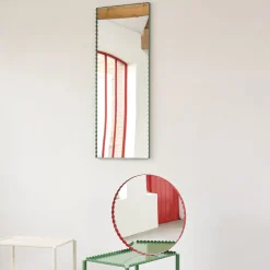 Miroir Arcs Rond - Ø 60 cm - Rouge