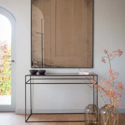 Miroir rectangulaire vieilli - h 153 x 122 cm - Bronze