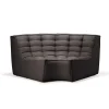 Module d'angle arrondi canapé N701 - Gris foncé