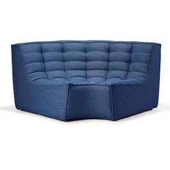 Module d'angle arrondi canapé N701 - Bleu