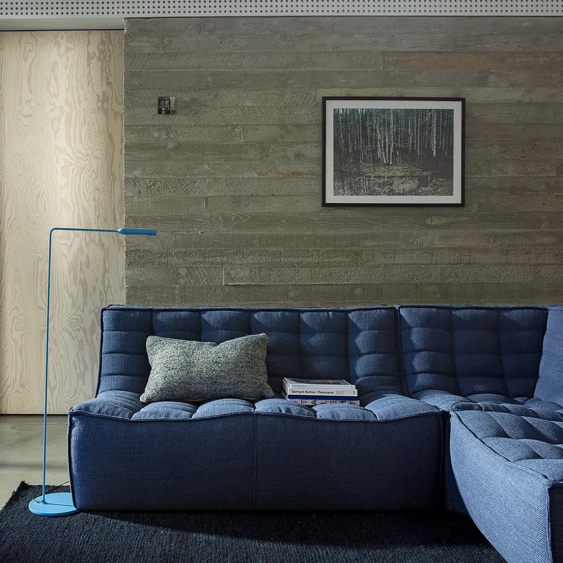 Module d'angle arrondi canapé N701 - Bleu