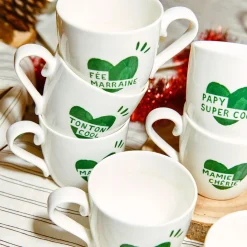 Mug C?ur Papy Super Cool - Vert Sapin