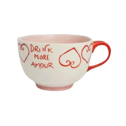Mug Drink more amour - Rose/Rouge- Ø 16 x 8 cm