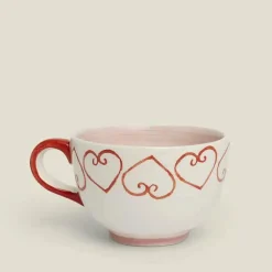 Mug Drink more amour - Rose/Rouge- Ø 16 x 8 cm