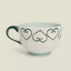 Mug Feel l'amour - Vert/Baby Blue - Ø 16 x 8 cm