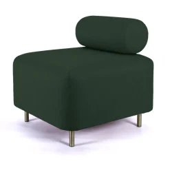 Ottoman Bovari Velours Vert Canard Riviera 38