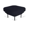 Ottoman Cornice velours - Bleu nuit u0026 métal noir