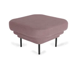 Ottoman Cornice velours rose u0026 métal noir