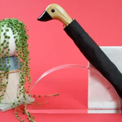 Parapluie à manche Tête de Canard - Noir