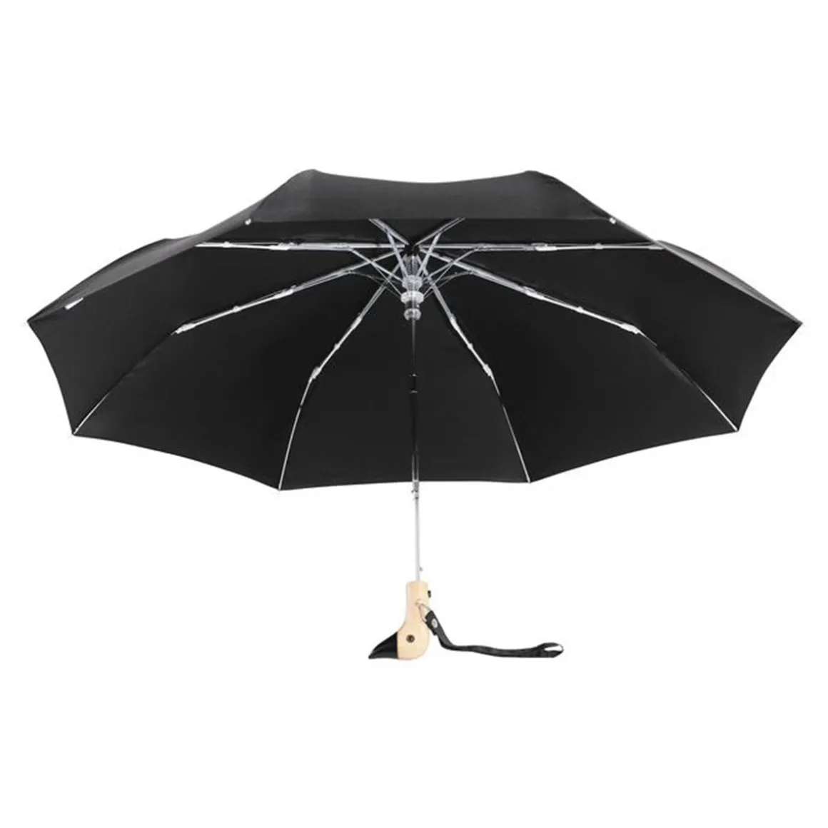 Parapluie à manche Tête de Canard - Noir