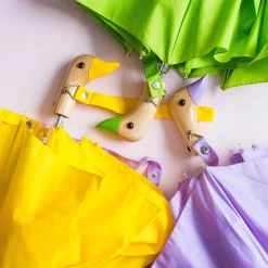 Parapluie à manche Tête de Canard - Jaune