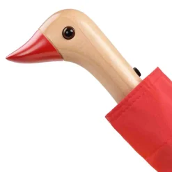Parapluie à manche Tête de Canard - Rouge