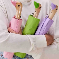 Parapluie à manche Tête de Canard - Rose