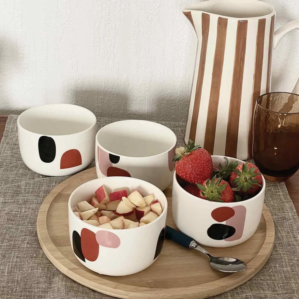 Pichet Rayure Marron