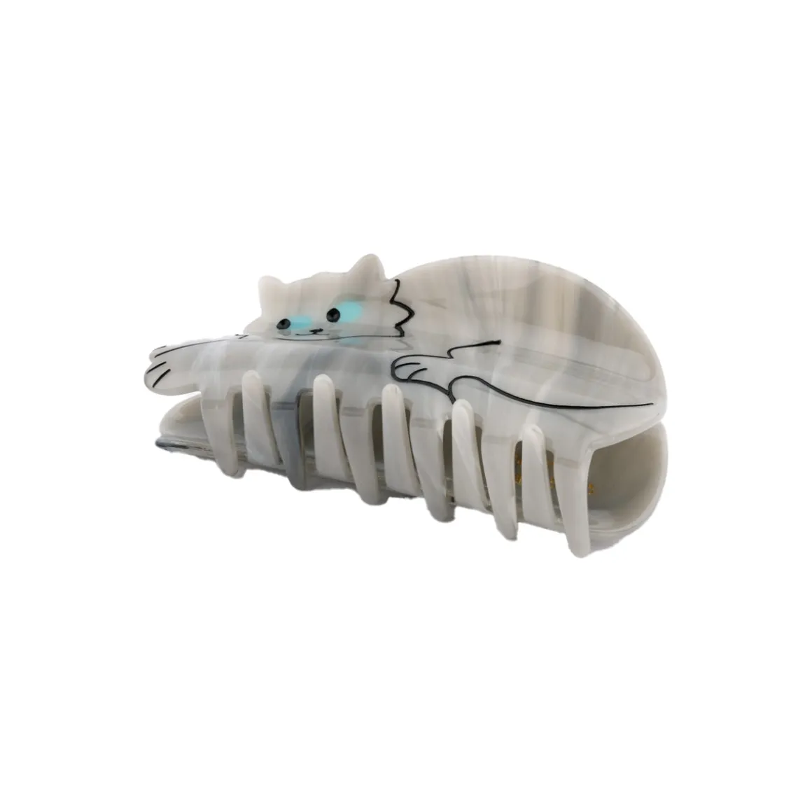 Pince à Cheveux Chat Gris