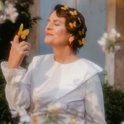 Pince à Cheveux Papillon - Jaune