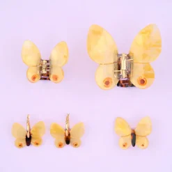 Pince à Cheveux Papillon - Jaune