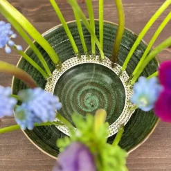 Pique à fleurs cercle Kenzan - Ø 20 cm - Noir Cuivré