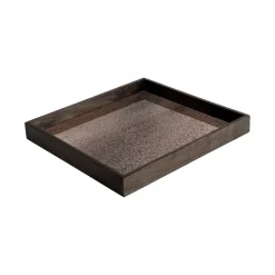 Plateau carré en miroir - Bronze