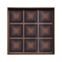 Plateau carré en verre Ink Squares