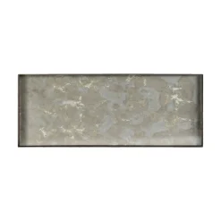 Plateau en verre Fossil Organic - Gris