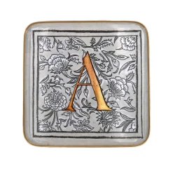 Plateau Quatro Enluminure Lettre A - Lin