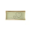 Plateau Rectangle L - C?ur - Blanc - 10 x 21 cm