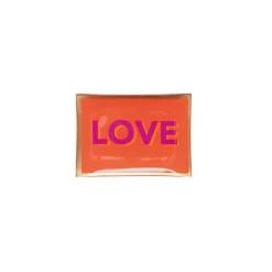 Plateau Rectangle M - Love - Orange - 10 x 14,2 cm