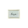 Plateau Rectangle M - Love - Blanc - 10 x 14,2 cm