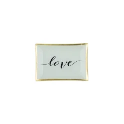 Plateau Rectangle M - Love - Blanc - 10 x 14,2 cm