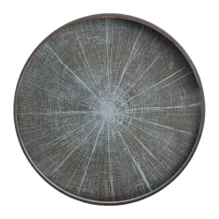 Plateau rond en bois White Slice Ø 92 cm - Marron