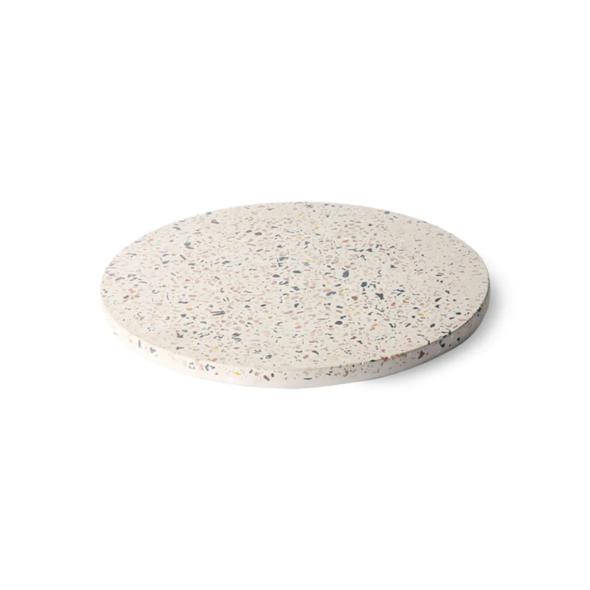 Plateau rond en béton - Terrazzo