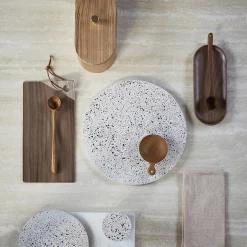 Plateau rond en béton - Terrazzo