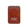 Porte-cartes Cuir Reptile Vernis - Cognac