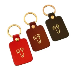 Porte-clés Zizi en cuir - Rouge