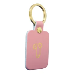 Porte-clés Zizi en cuir - Rose