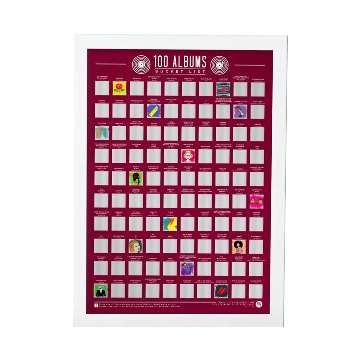 Poster à gratter 100 Albums