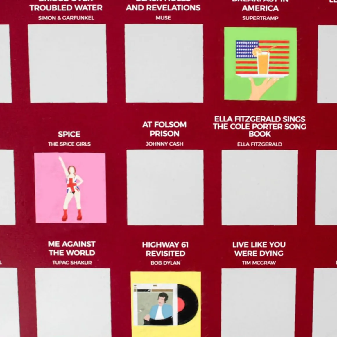 Poster à gratter 100 Albums