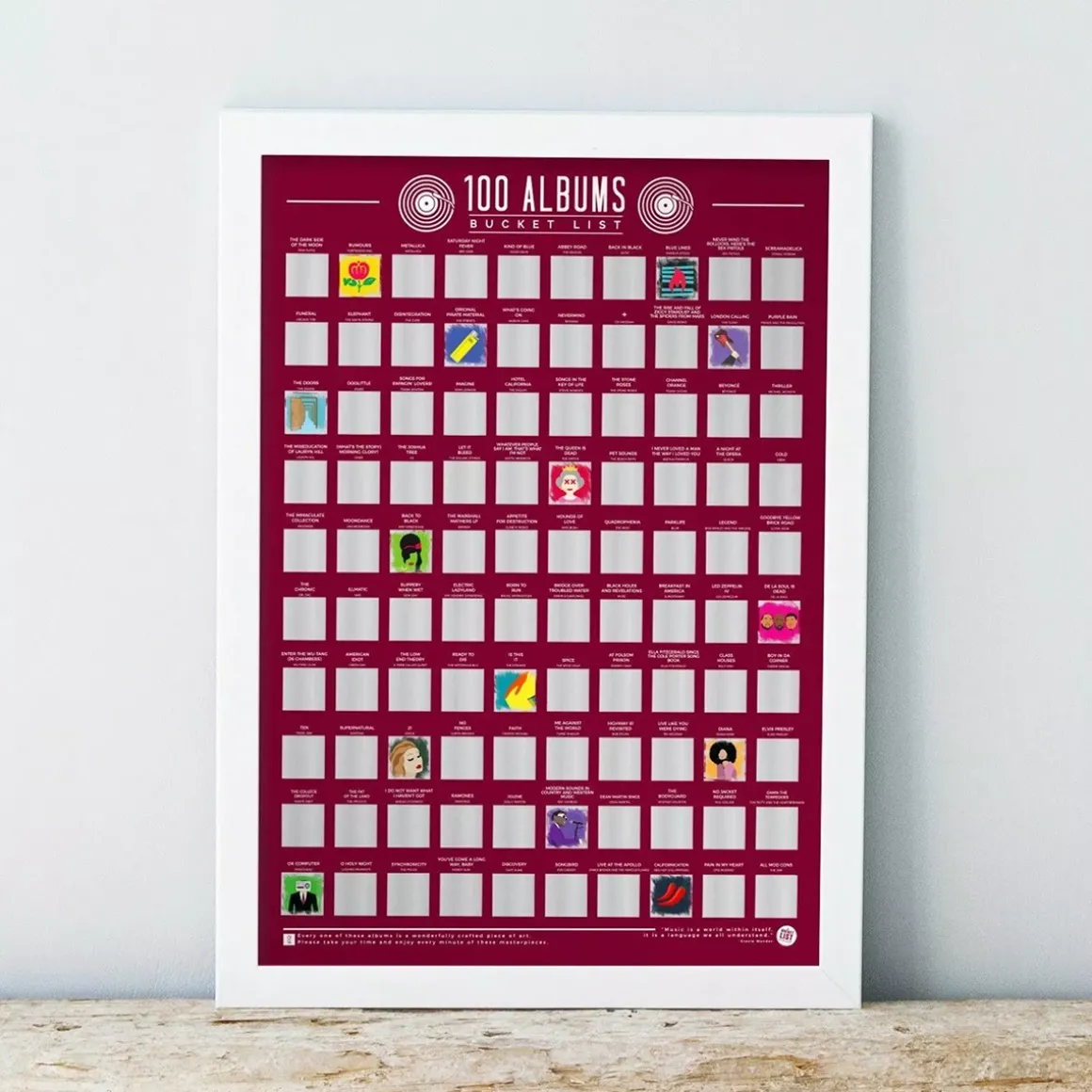 Poster à gratter 100 Albums