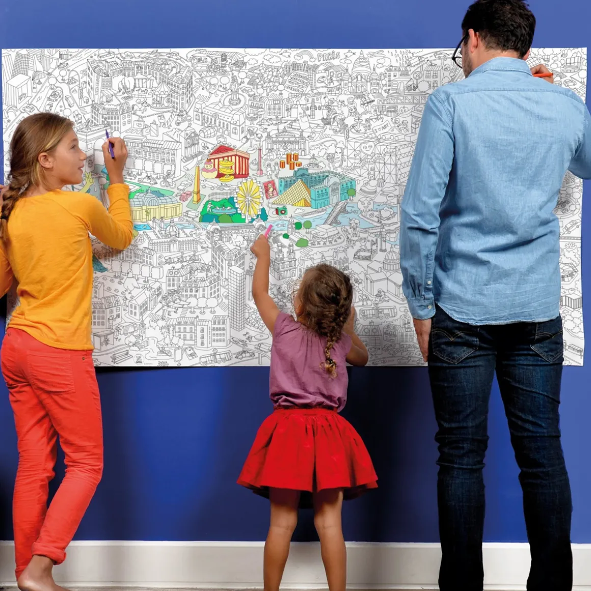 Poster Geant A Colorier - Paris