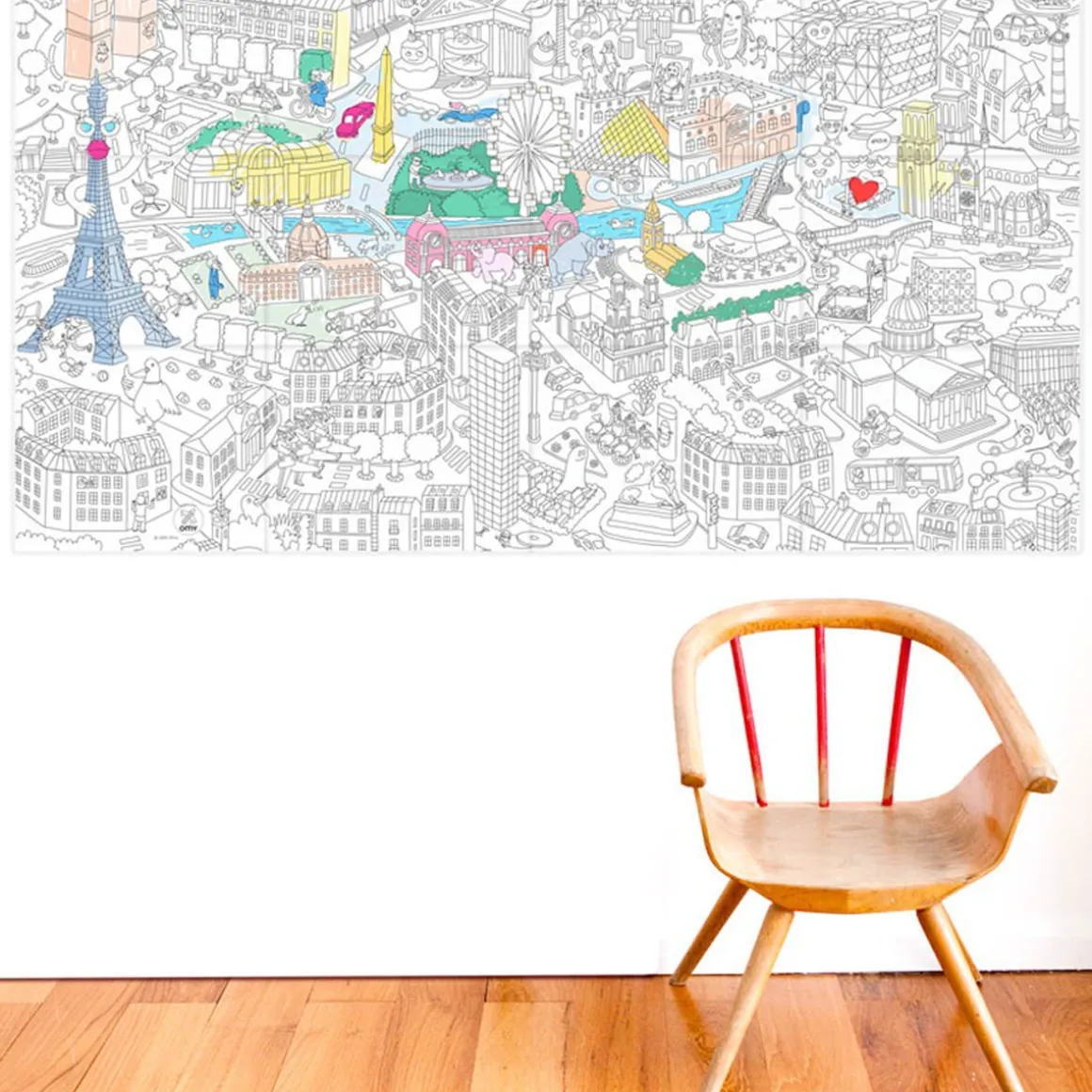 Poster Geant A Colorier - Paris