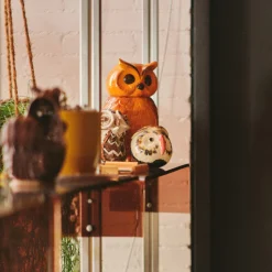 Pot Hibou Tangerine en Céramique - 16.5 x 16.2 x 8.5 cm